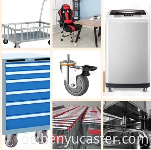 2,5 Zoll 3 Zoll 4 Zoll 5 -Zoll -Gewinde -Stamm -TPR Caster Wheel mit Chromstahl in großer Kapazität